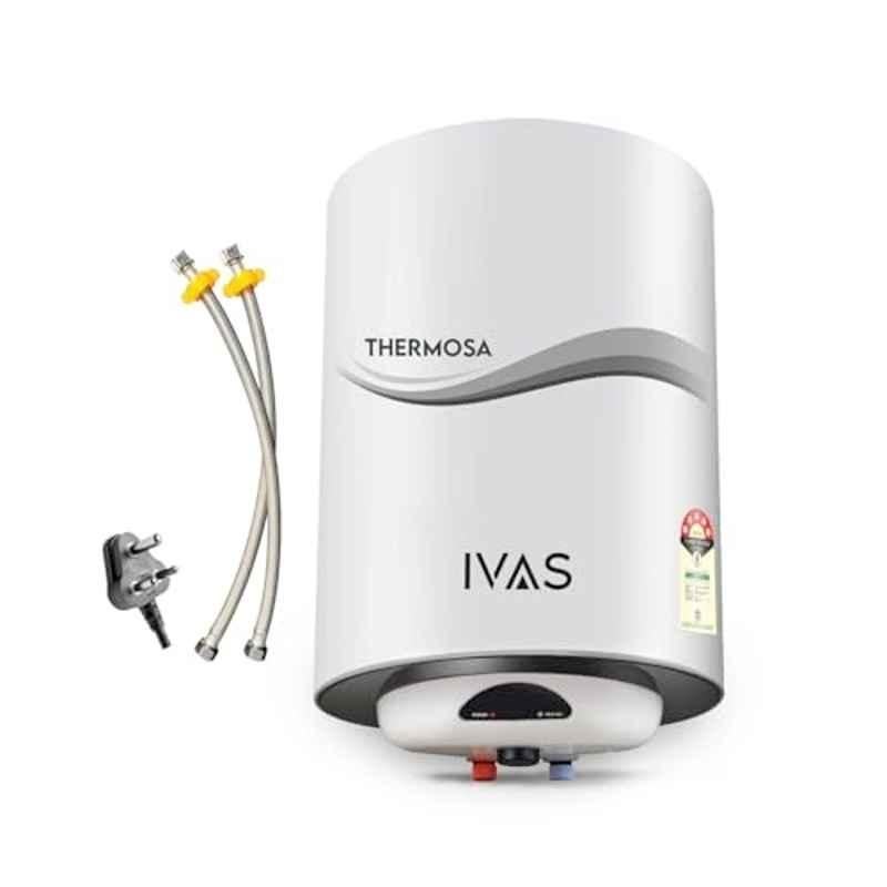 IVAS Thermosa 25 Litre 2000W Metal 5 Star Storage Water Geyser with Titanium Glass Line Coated Tank & 2 Years Warranty, THERMOSA25L