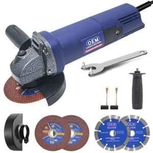 OEM 850W 11000rpm 4 inch Copper Angle Grinder with 2 Metal Cutting Blades, AG80
