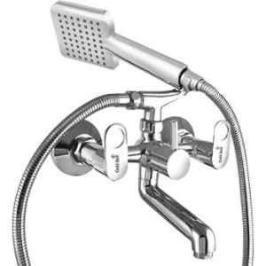 Gold Bell BRU2IN1-IN Brass Chrome 2 in 1 Telephonic Wall Mixer Set