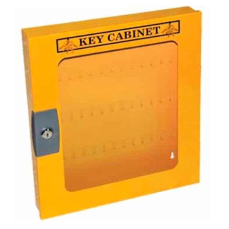 LOTO-LOK 590x520x60mm Metal Steel Yellow Key Cabinet, KC-100-CF