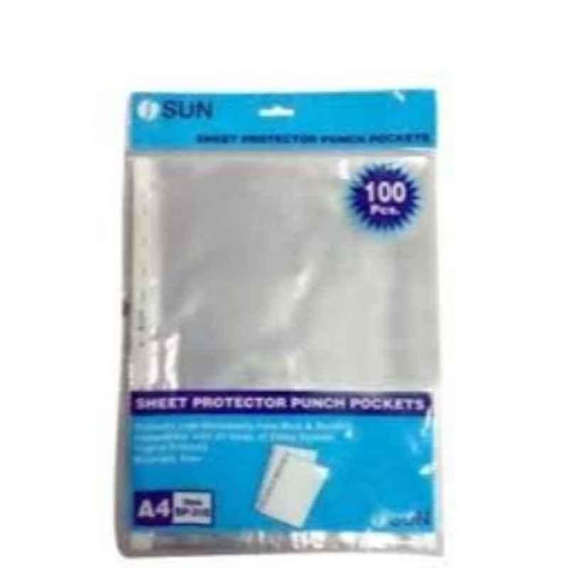 Sun 30 micron A4 Size 100 Sheet Protector (Pack of 10)