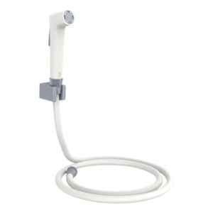 RN Grey White.3 Health Faucet Set with Hose Pipe & Wall Holder for Toilet Cleaning