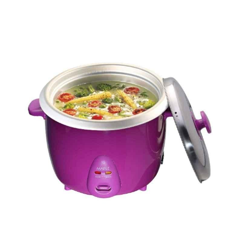 Buy Maple Fiesta 1.8L 600W Metal White Purple Electric Rice Cooker 72RC017 Online At Best Price On Moglix