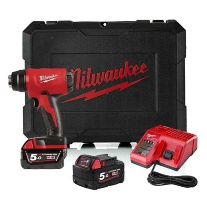 Milwaukee 5 Pcs 18V 470 deg C Cordless Heat Gun Kit, M18BHG-502C
