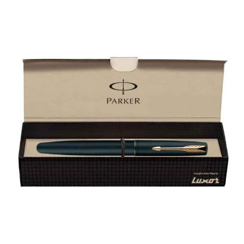Parker Blue Ink Frontier Matte Black (Gold Nib) GT Fountain Pen