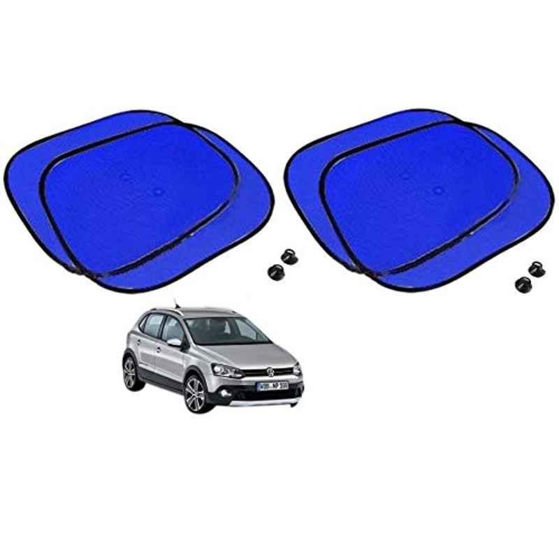 Kozdiko 4 Pcs Blue Chipkoo Car Window Sunshade Curtain Set for Volkswagen Polo Cross, koz_83032