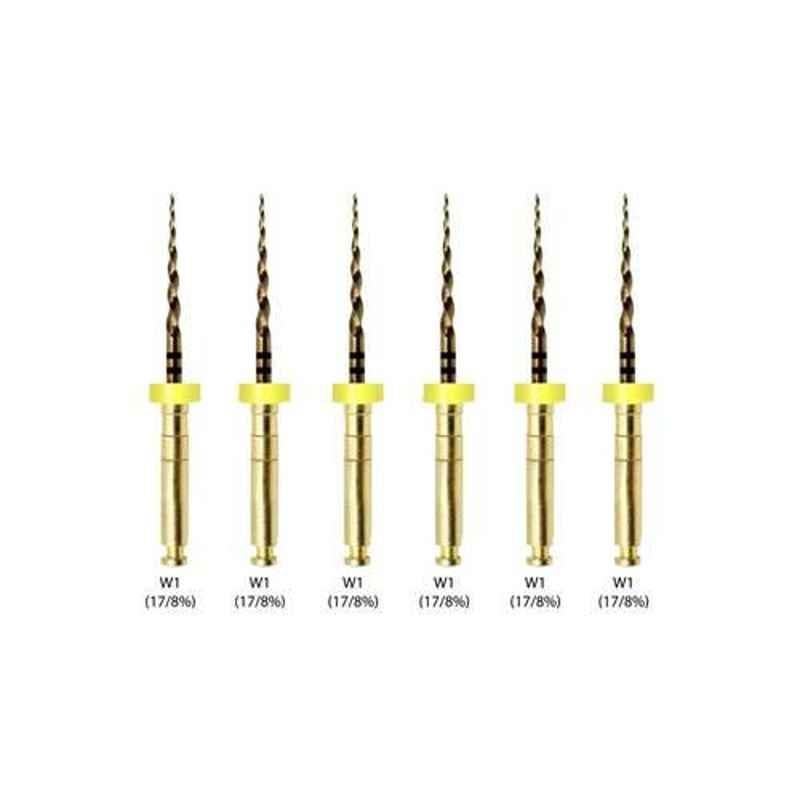 Waldent W2 (19/2%) 25mm Wal-Flex Gold Rotary Files (Pack of 3)