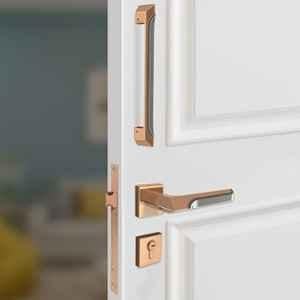Plantex Satin Black Mortise Lock/Door Handle for Main Door/Lock with 3 Computerized Keys/Pull-Push Handle for Home/Office/Hotel PVD Choco Set