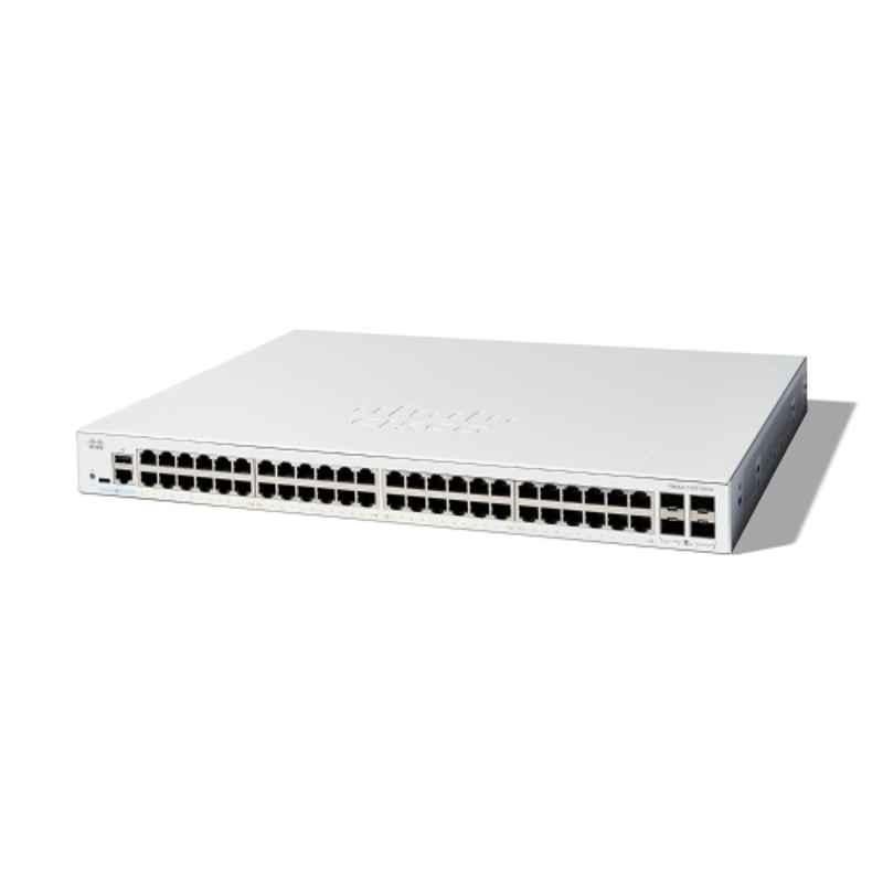 Cisco Catalyst 1300 48 Ports 10/100/1000 + 4x 10GE SFP+ Managed Network Switch, C1300-48T-4X