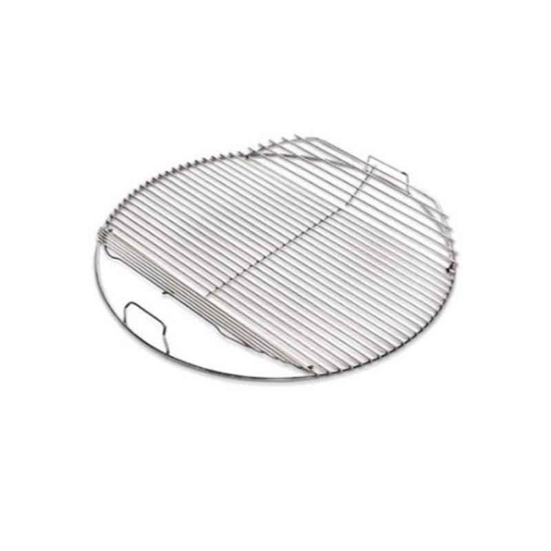 Weber 17.5x1.75x17.5 inch Silver Hinged Cooking Grate, 8414