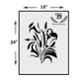 Kayra Decor 16x24 inch PVC Plant Wall Design Stencil, KHS345