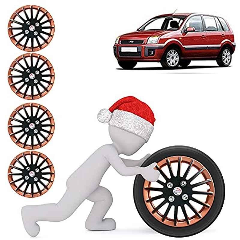Auto Pearl 4 Pcs 15 inch ABS Camry Copper & Black Car Wheel Cover Set for Ford Fusion
