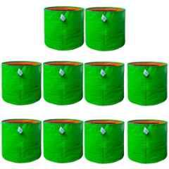 Singhal 24x24 inch 260 GSM HDPE UV Protected Plants Grow Bag for Terrace & Vegetable Gardening, GB-24x24-P10 (Pack of 10)