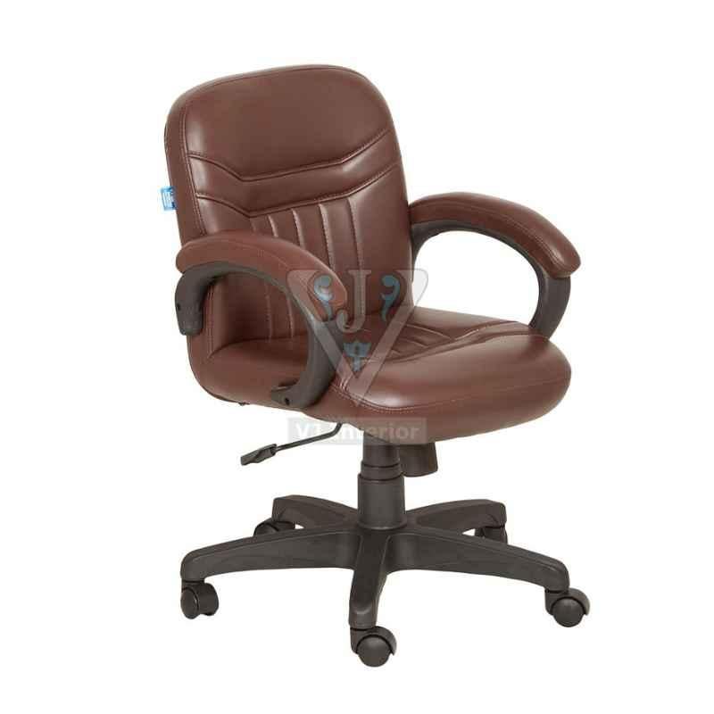 VJ Interior 18x17 inch Low Back Fixed Backrest Leather Office Visitor Chair, VJ-1633