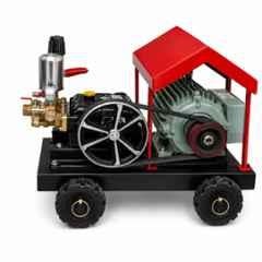 Sprayman 1400 RPM Single Phase 1.5 HP Crompton Electric Motor Agriculture HTP Power Sprayer with 15m Hose Pipe, Plunger Dia: 3x30mm, Suction/Output: 30 lpm & Pressure: 2-4.5 bar