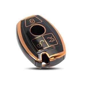 Flymaster Thermoplastic Polyurethane Black TPU Car Key Cover, BLACK-TPURKE-40