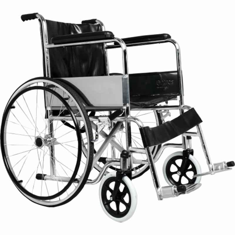 Entros Light Weight Regular Foldable Chromed Steel Wheelchair, KL809