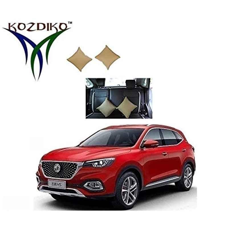 Kozdiko 2 Pcs Beige Car Seat Cushion Pillow Set for MG Hector