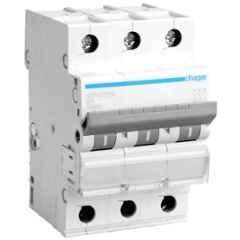 Hager 32A Three Pole B Curve h3 MCB, NBN332N, Breaking Capacity: 10 kA