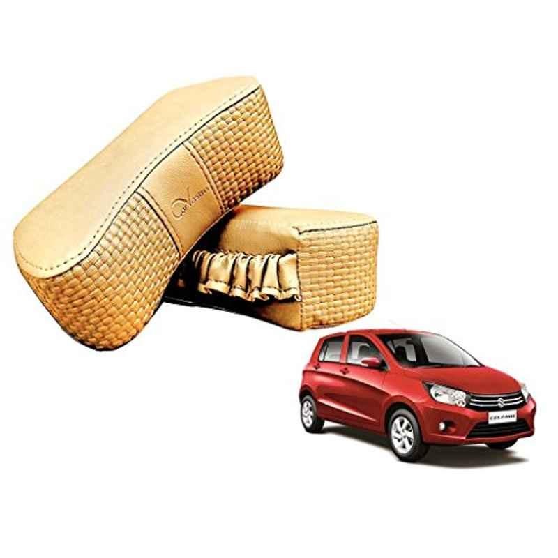 Kozdiko 2 Pcs Memory Foam Beige Luxurious Neck Rest Set for Maruti Celerio, koz_19562