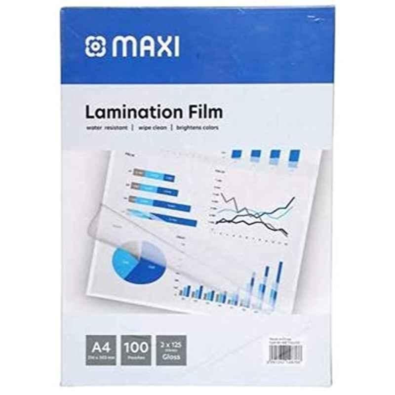 Maxi 100 Pcs A4 Clear Glossy Lamination Film Set