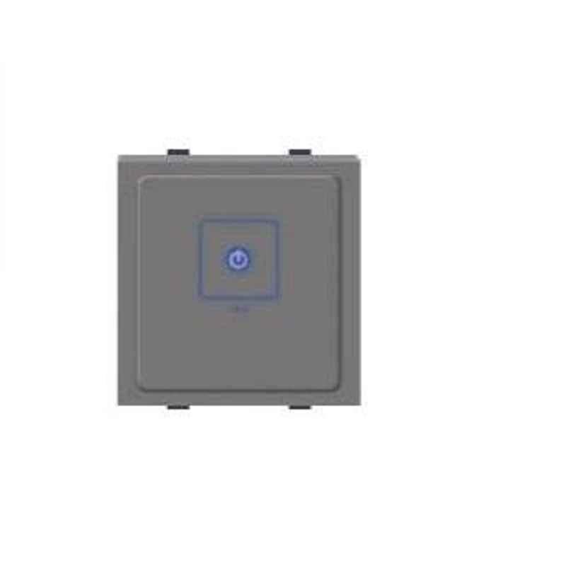Polycab Levana 16A 2 Module Magnesium Grey Switch with Indicator Touch Feel, SLV1600702