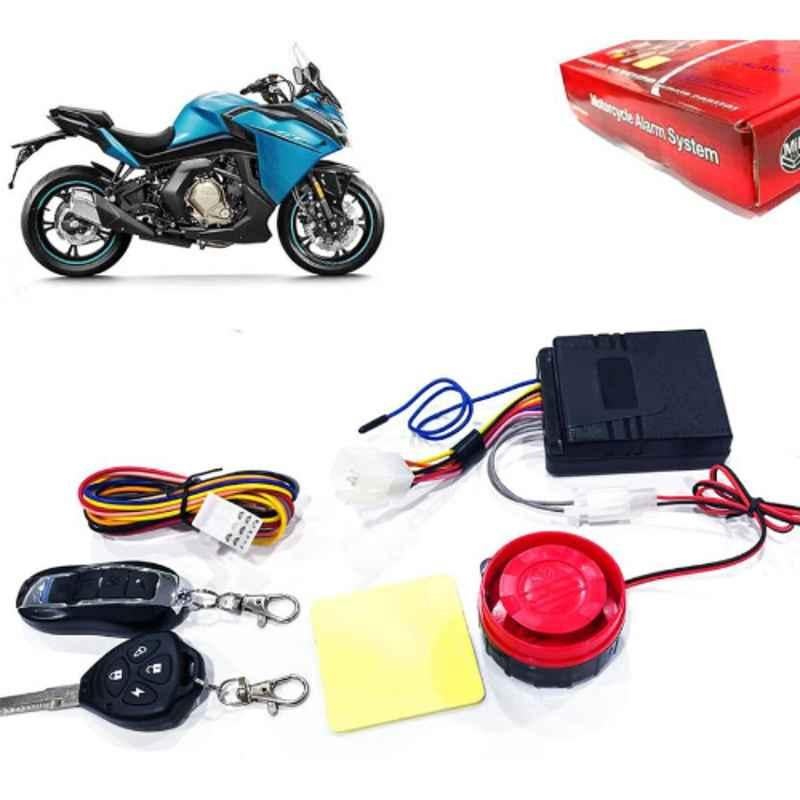 Auto Pearl 12V Black Two-Way Anti Theft Motorcycle Alarm Kit with 2 Pcs Remote for 400GT