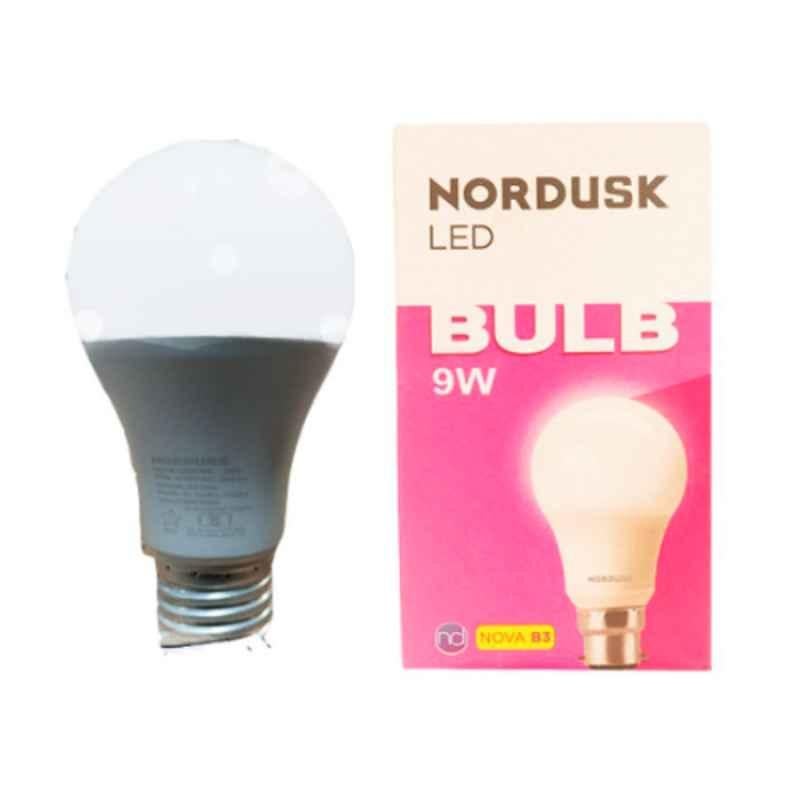 Nordusk Nova B3 9W E27 Cool Day White LED Regular Bulb, NBU-20096 (Pack of 10)