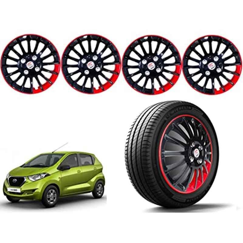 Buy Auto Pearl Pcs 13 inch Polypropylene Black Red Press Type