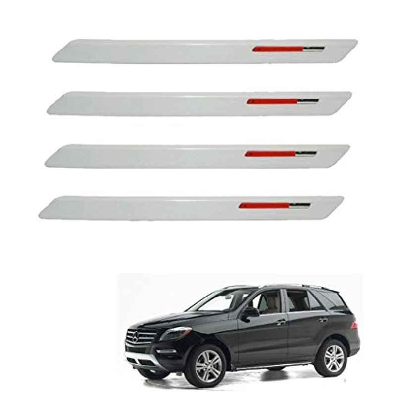 Kozdiko 4 Pcs White & Red Designer Car Bumper Protector Set for Mercedes Benz M-Class, KOZ-26420