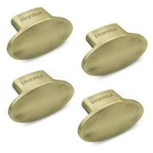 Plantex Knobs for Drawer/Small Drawer Knobs/Knobs for Cabinets/Pull-Push Knobs for Kitchen/Bedroom Drawer (Pack of 4) Oval, Antique Brass