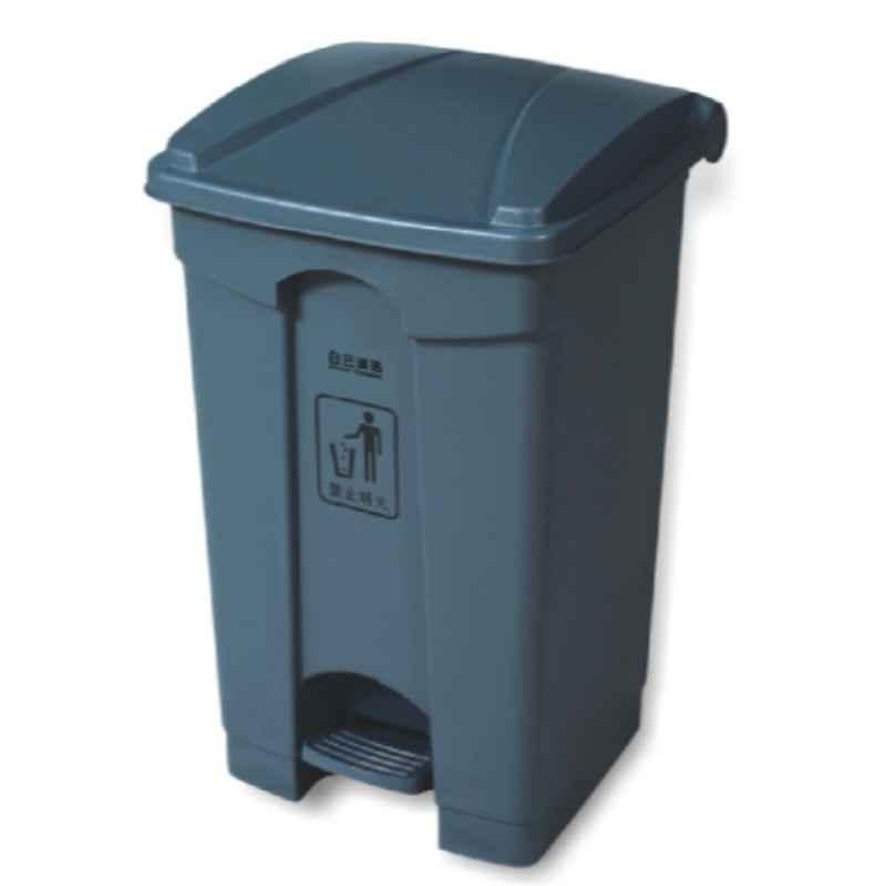 Baiyun 50x41x82cm 87L Gray Garbage Can with Pedal, AF07318