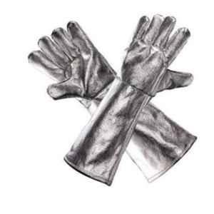 Gripwell Aluminised Heat Protection Gloves with Thick Blanket Innerline, Size: M (Pack of 120)