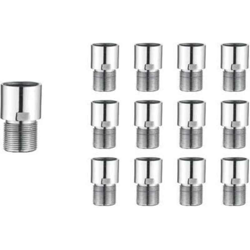 Spazio 3/4 inch Brass Chrome Finish Extension Nipple (Pack of 12)