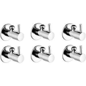 Fastgear Turbo Brass Chrome Finish Angle Wall (Pack of 6)