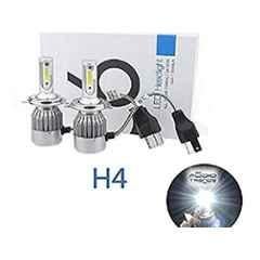 Meenu Arts C6 H-4 All in One Compact Design 36W/3800LM LED Headlight Conversion Kit Car High/Low Beam Bulb Driving Lamp 6500K (Pack of 2) White for Bajaj Pulsar 150