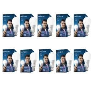 Magik Maximo Plus 5W 6500K B22 Cool White LED Bulb (Pack of 10), LUMAP005C4131E10