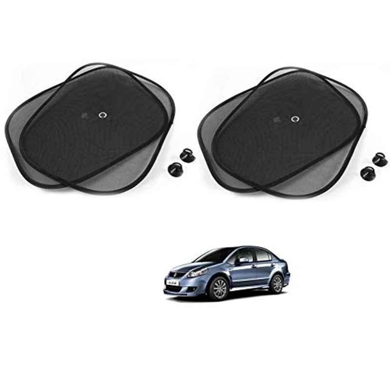 Kozdiko 4 Pcs Black Chipokoo Car Window Sunshade Curtain Set for Maruti Suzuki SX4, koz_147