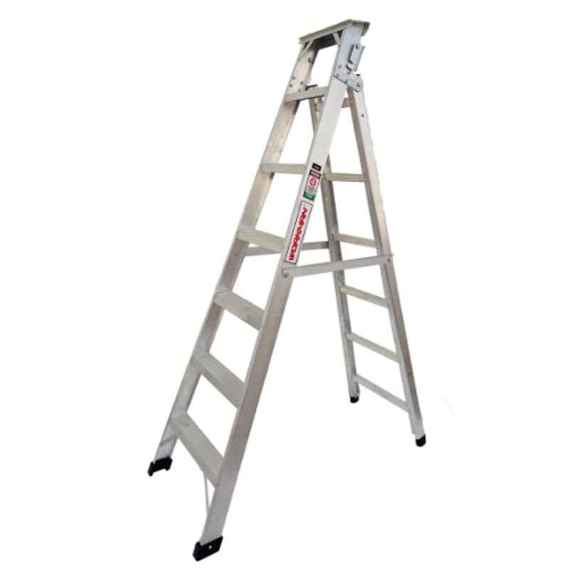 Workman 7 Steps Aluminium Silver Dual Purpose Ladder