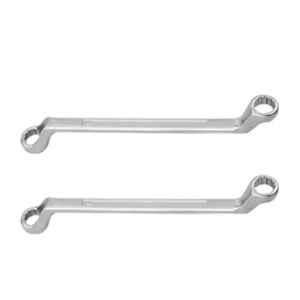 Kendo 20x22 inch Chrome Vanadium Steel Silver Double Ended Ring Spanner, SR-08 (Pack of 5)
