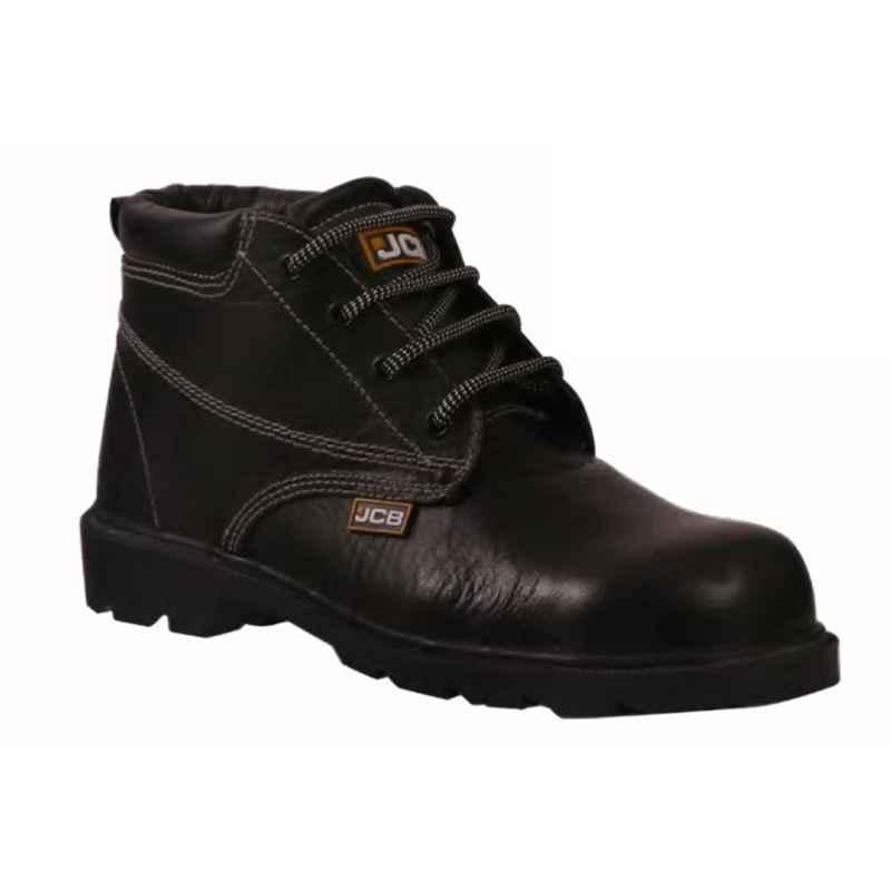 JCB Heatmax Black Steel Toe Work Safety Shoes, Size: 10
