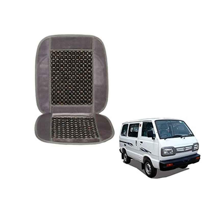 Kozdiko Wooden Beads Car Seat Cushion with Velvet Border for Maruti Omni