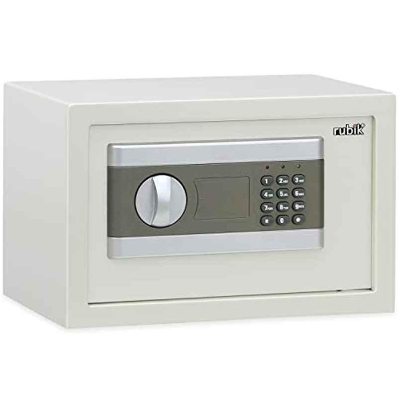 Rubik Alloy Steel Black Digital Safe Box with Key & Pin Code Lock, RB20EP