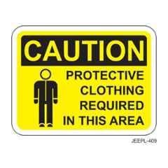 Jeepl Caution Protective Clothing Sticker, jeepl-409