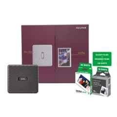 Fujifilm Instax Wide Link 5ppm Grey Smartphone Instant Photo Printer with 60 Glossy & 40 Designer Instant Film