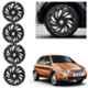 Auto Pearl 4 Pcs 13 inch ABS Black Car Wheel Cover Set for TATA Indica