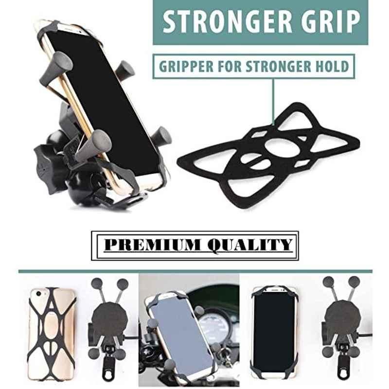 AOW X-Grip Bike Mobile Charger & Phone Holder for All Bikes and Scooter T-6(Balck)