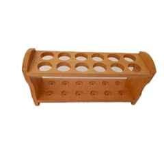 ELECOPTO 25mm Wooden Test Tube Rack with 12 Holes