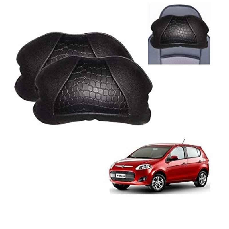 Kozdiko 2 Pcs Black Neck Rest Cushion Pillow Set for Fiat Palio