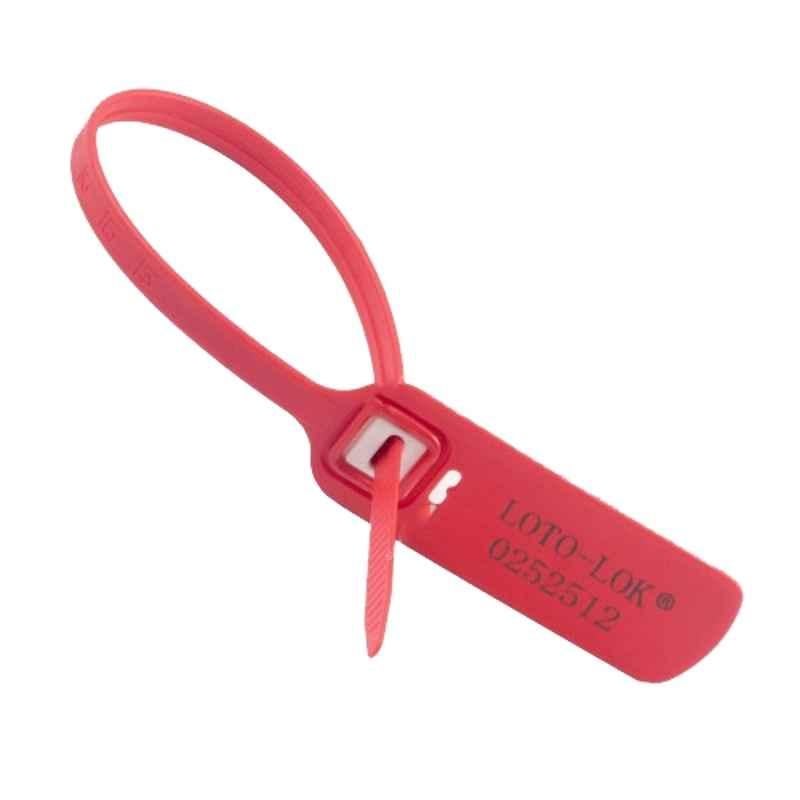 Loto-Lok 300mm Polypropylene Red Security Seal, PS-ERPS-RD300 (Pack of 50)